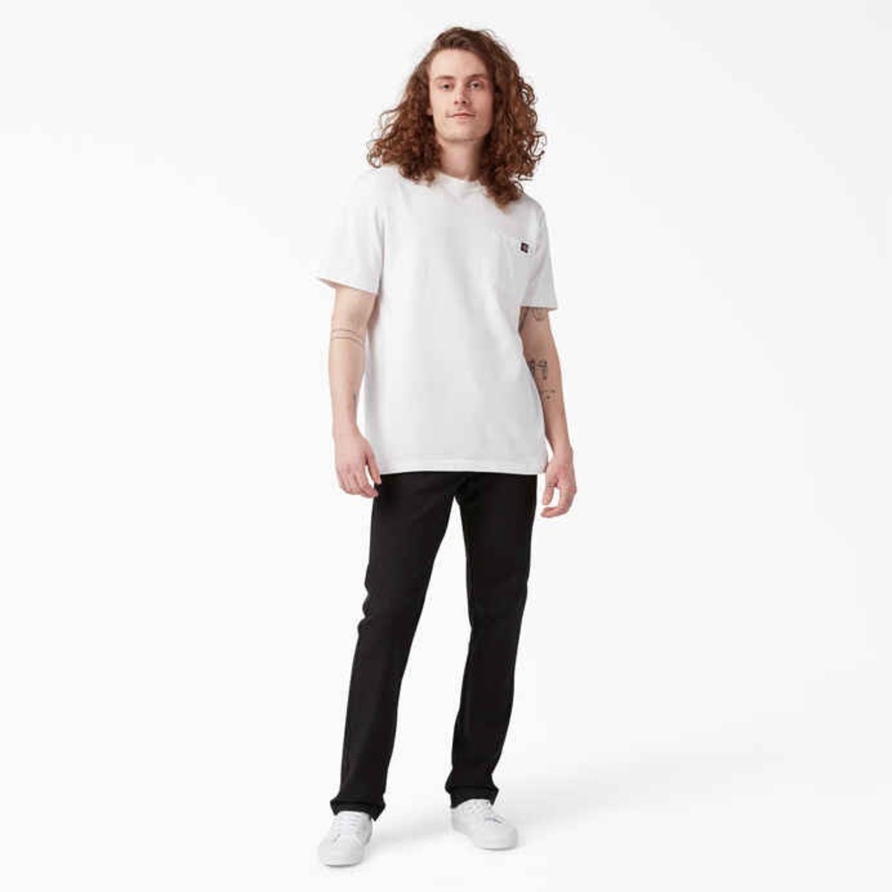 NWT MENS DICKIES SLIM FIT SKINNY LEG TWILL WORK PANTS 30x30 BLACK UNOPENED